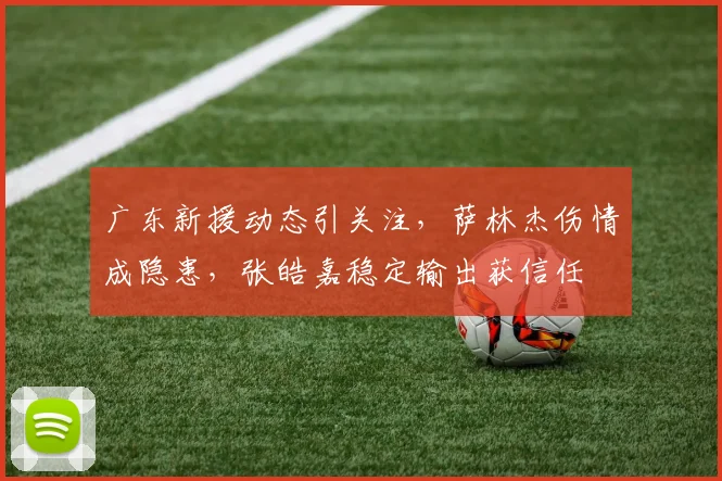 广东新援动态引关注，萨林杰伤情成隐患，张皓嘉稳定输出获信任